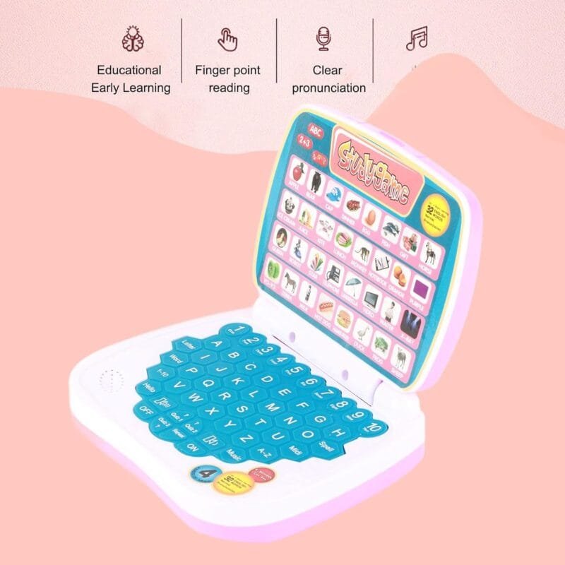English learning small laptop for children. Boys and girls (random color) - Image 6