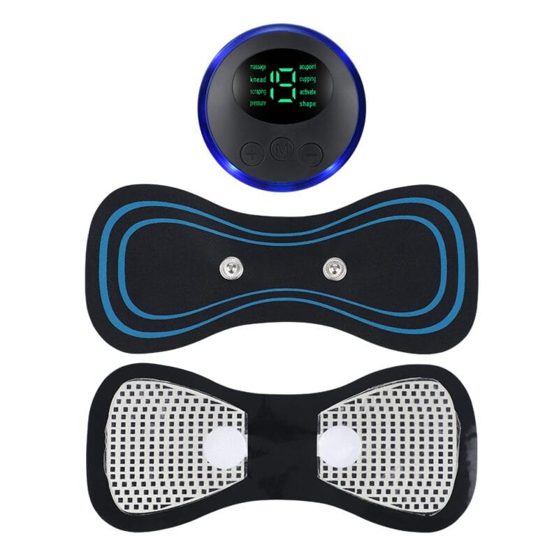 pack Of 2 Ems Butterfly Portable Neck Massager Rechargeable, And  Ms Foot Massager Pad Improve Blood Circulation - Image 6