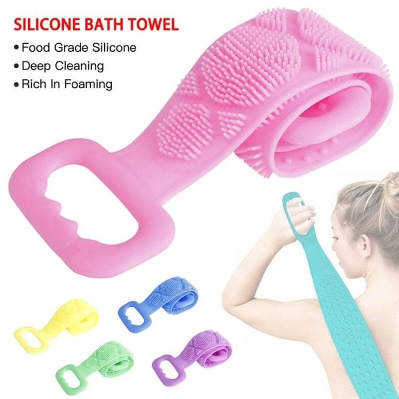 (NW00067) Double Side Bath Towel Scrubber (Random Color)(Without Box)