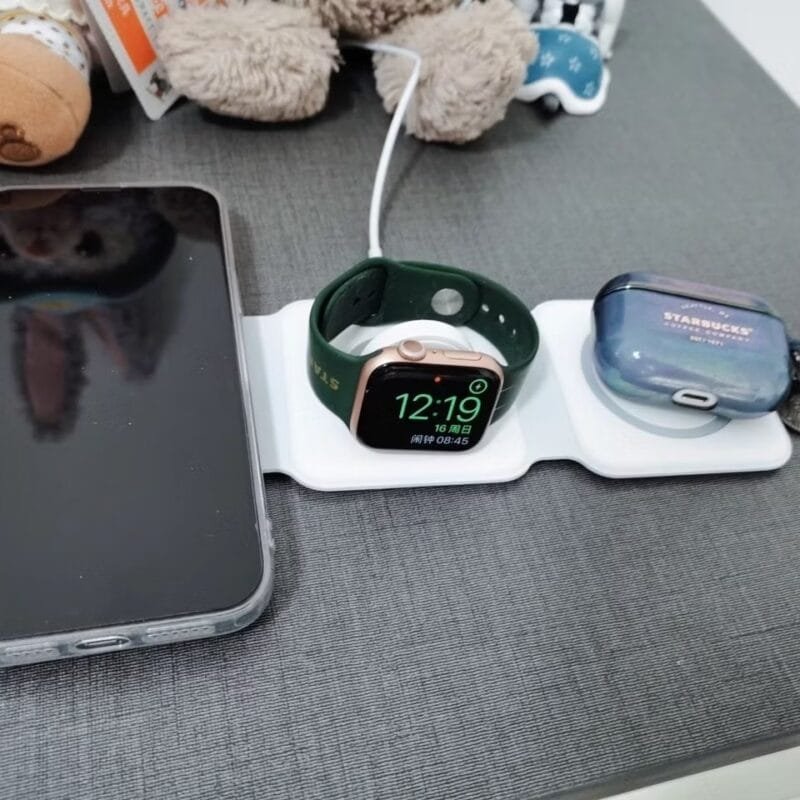 15W 3 in 1 Magnetic Wireless Charger Phone Induction Fast Charging Stand for Phone - Image 6