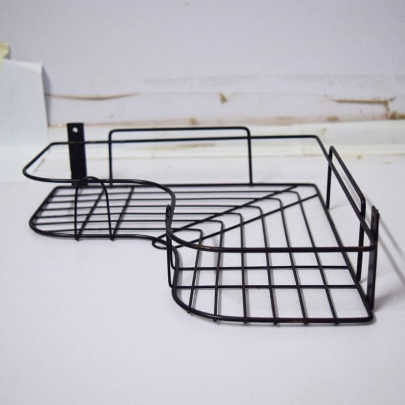 Premium Quality Extra Wide Space Metal Wall Corner Rack for Bathroom and Kitchen Storage