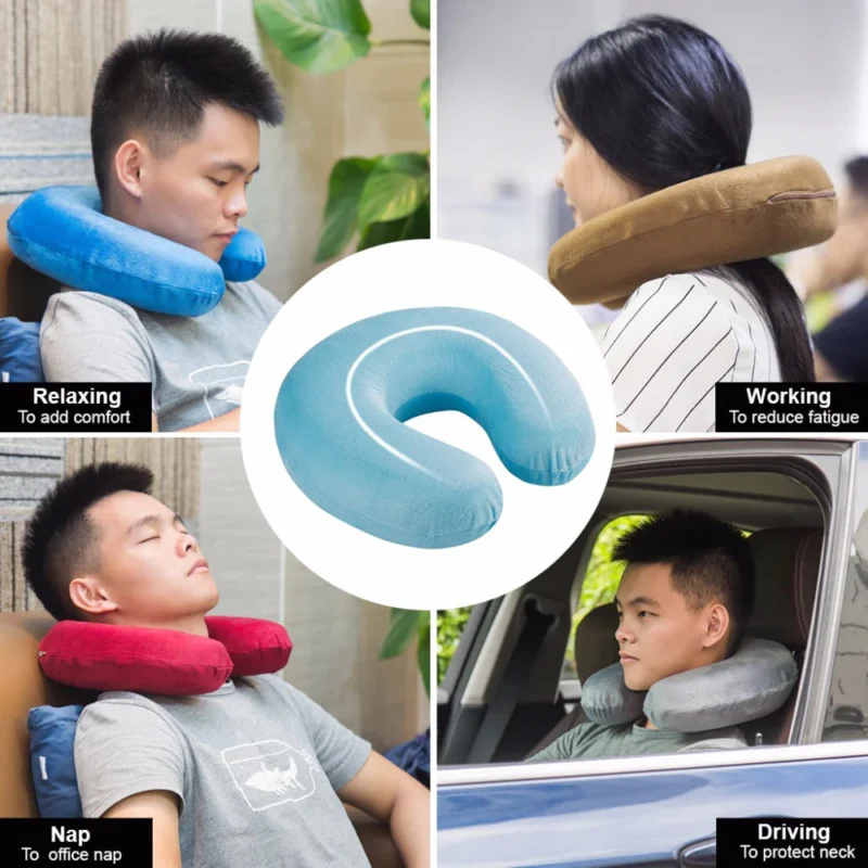 U Shaped Travel Neck Pillow Extremely Soft and Comfortable (Random Color) - Image 12