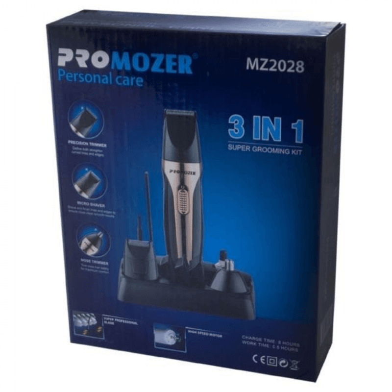 Rechargable Personal Care Pro Mozer 3 in 1 Super Grooming Kit MZ-2028 - Image 4