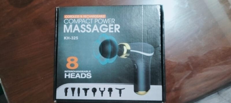Compact Power Massage with 8 Interchangeable Heads, Cordless & Rechargeable Massager for Deep Tissue Muscle Relaxation KH-325.(random color) - Image 3