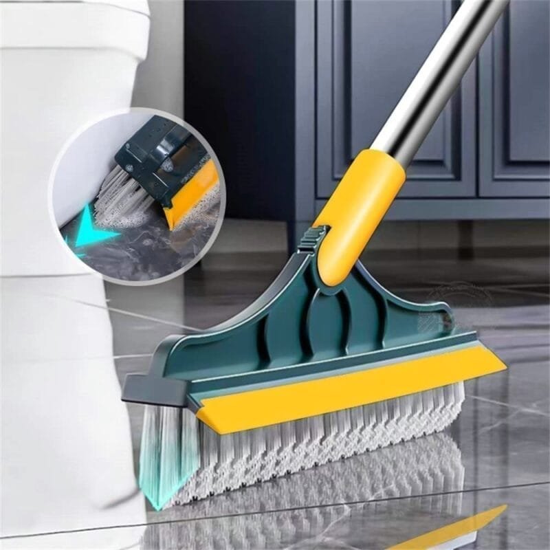 2 in 1 Floor Cleaning Brush Bathroom Tile Windows Floor Cleaning Brush with 120Â° Rotatable Head - Multipurpose Bathroom Floor Cleaning Brush - Floor Brush Scrubber