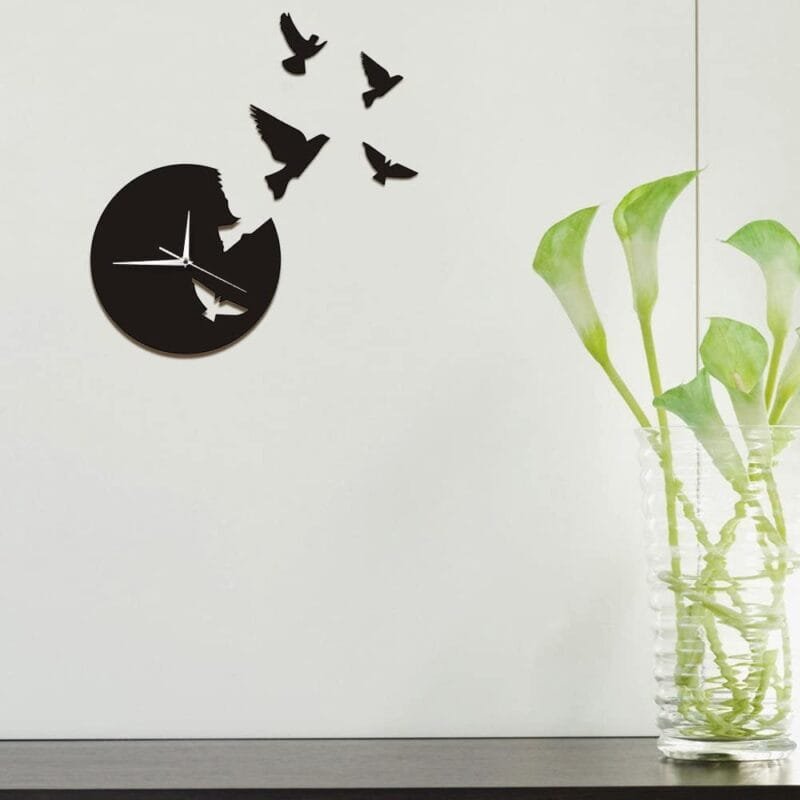3D Flying Birds Themed Decorative Wall Clock Classic /  Wooden Wall Clock - Image 3