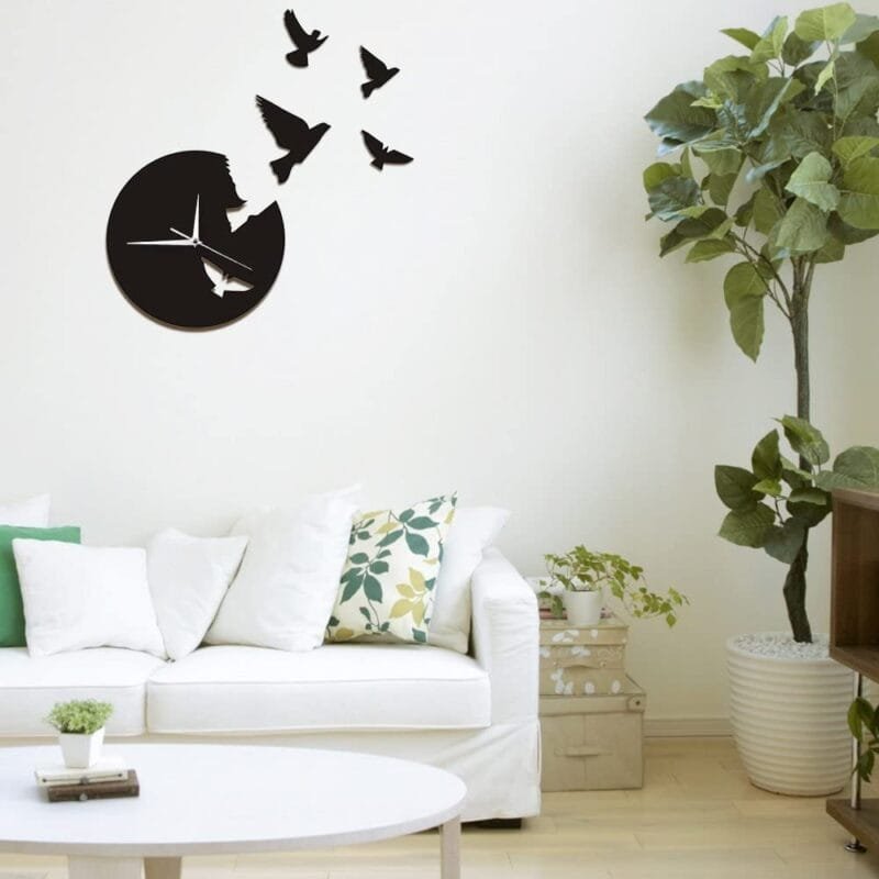 3D Flying Birds Themed Decorative Wall Clock Classic /  Wooden Wall Clock - Image 4