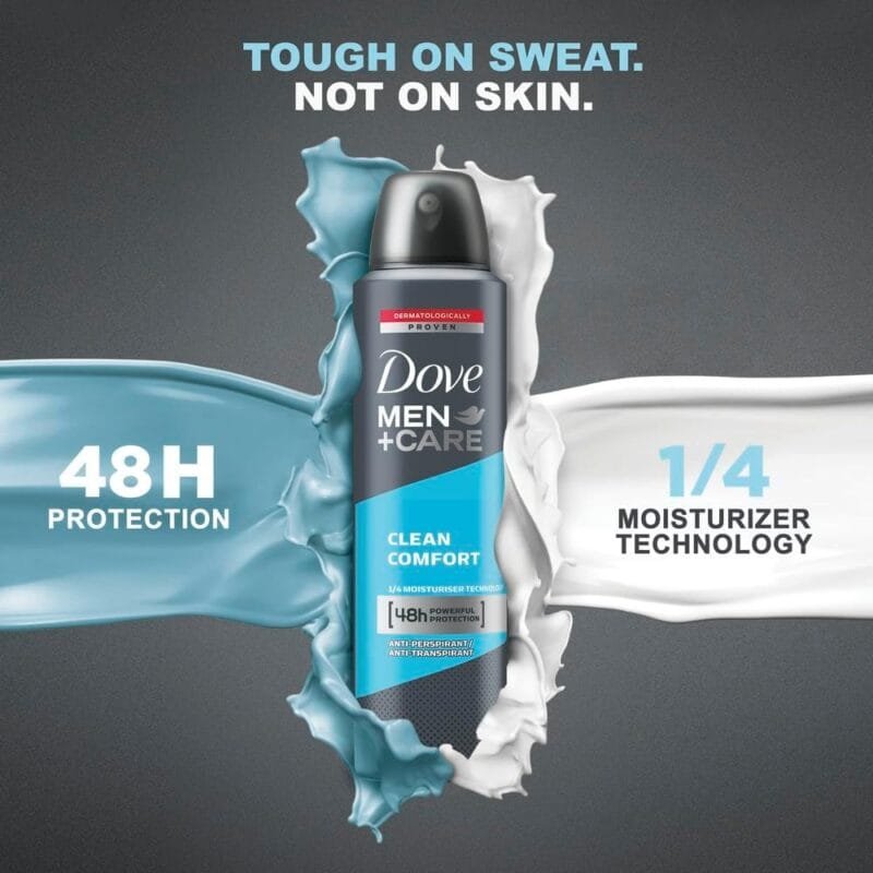 Dove Men+Care Clean Comfort with 48 hour powerful protection Body Spray 250ML - Image 3