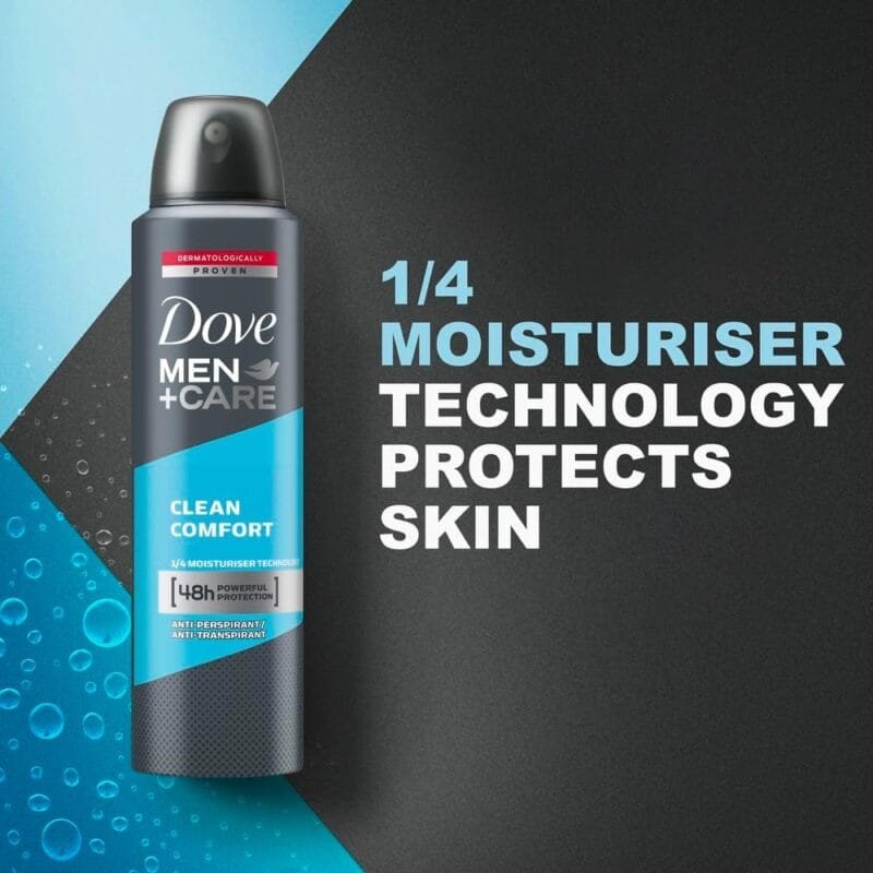 Dove Men+Care Clean Comfort with 48 hour powerful protection Body Spray 250ML - Image 2