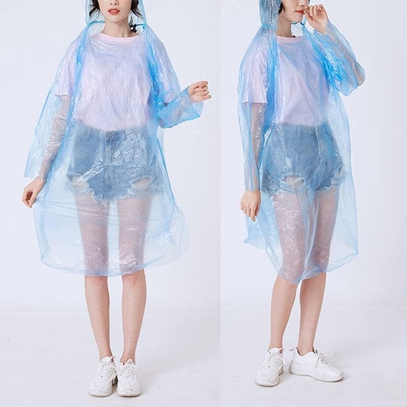 Portable Raincoat Ball Disposable Raincoats Waterproof Transparent Rain Cover Emergency Coat (random color)