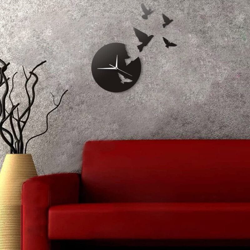 3D Flying Birds Themed Decorative Wall Clock Classic /  Wooden Wall Clock - Image 5