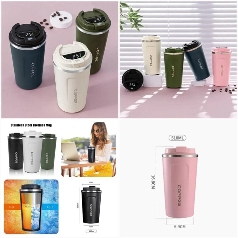 Heat Preservation Coffee Mug Stainless Steel  (Random Color)