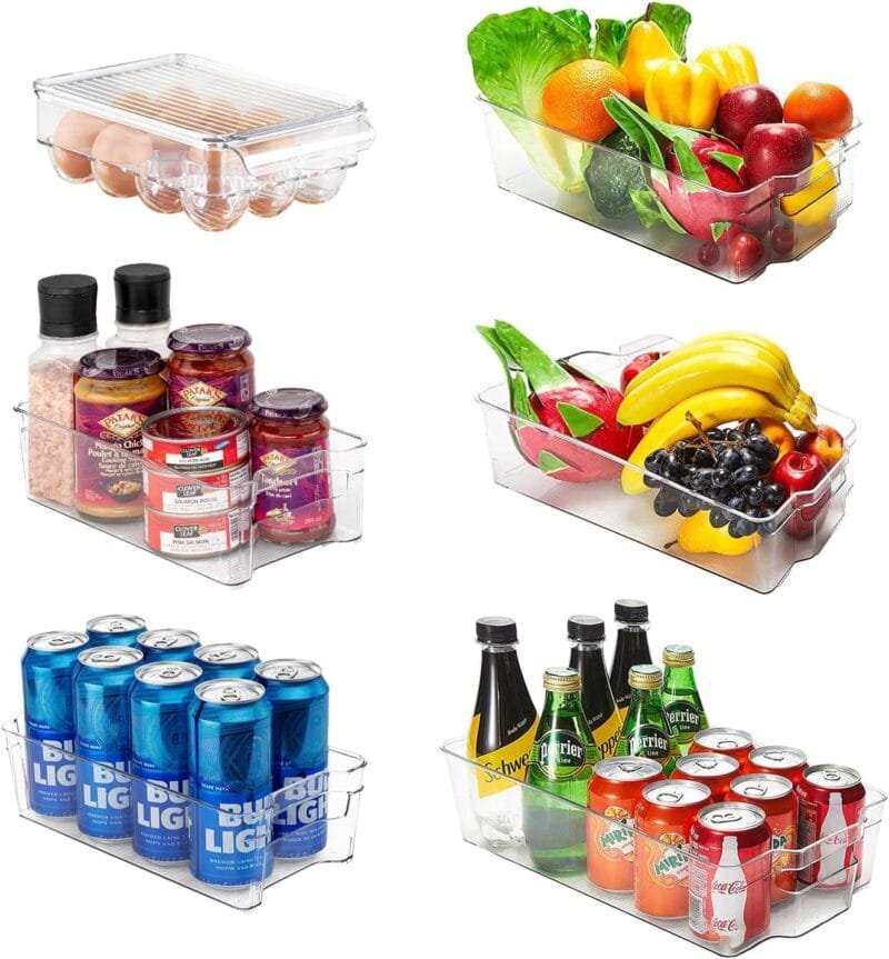 Food Container Storage Box / Refrigerator Organizer  Box - Clear Plastic Bins For Fridge, Kitchen Cabinet, Freezer, - Image 7