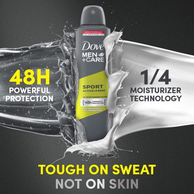 Dove Men+Care Sport Active+ Fresh Up To 48 hrs Protection Body Spray 250ML - Image 3