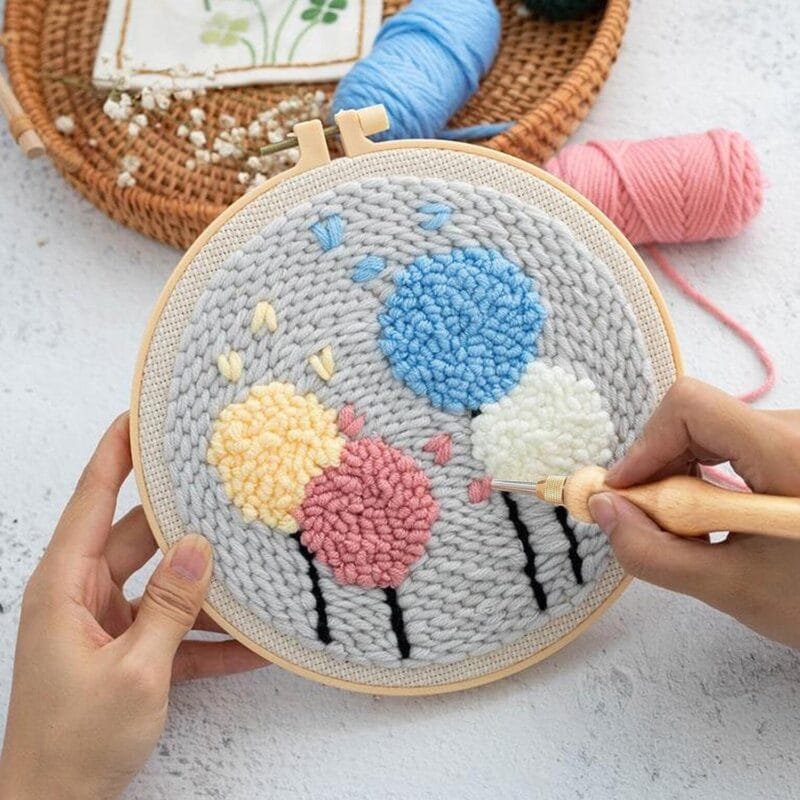 Embroidery Stitching Punch 5 Needles Tool Adjustable Sewing  Tool  Easy Stitch Embroidery Stitching Punch - Image 2