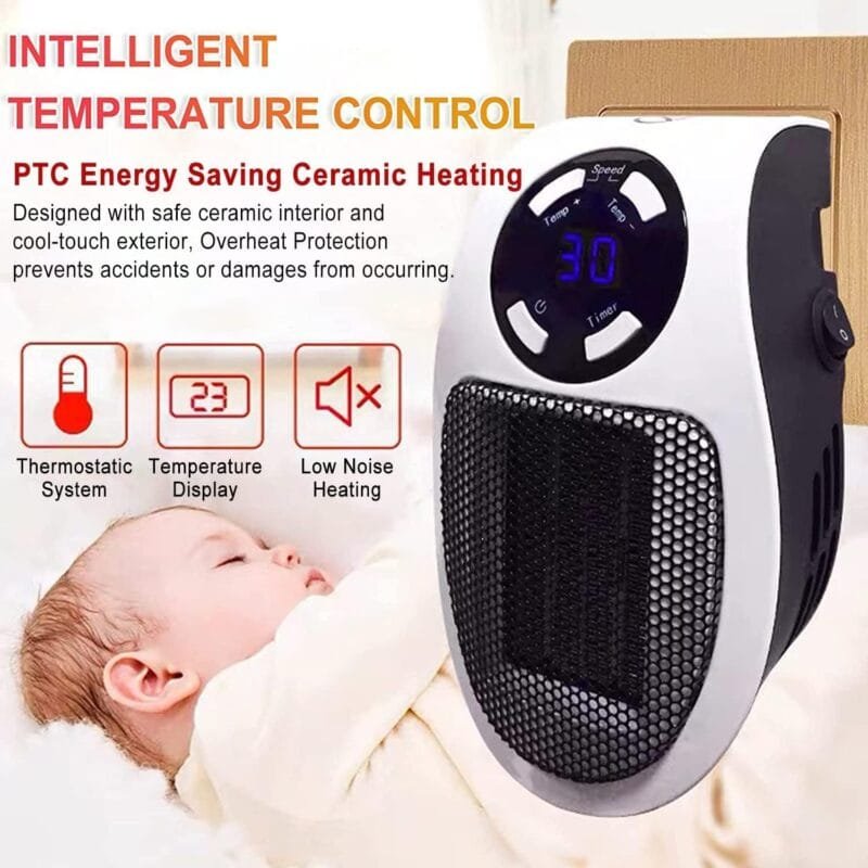 Portable Electric Heater Fan Heater Electric Ceramic Fan Energy-Saving Heater Safe Quiet Heating Fan room for Winter. - Image 7