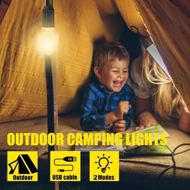 Multi-purpose Led Rechargeable  with 3 modes Outdoor Camping Work Light Bulb With Hook For Hanging - Image 3