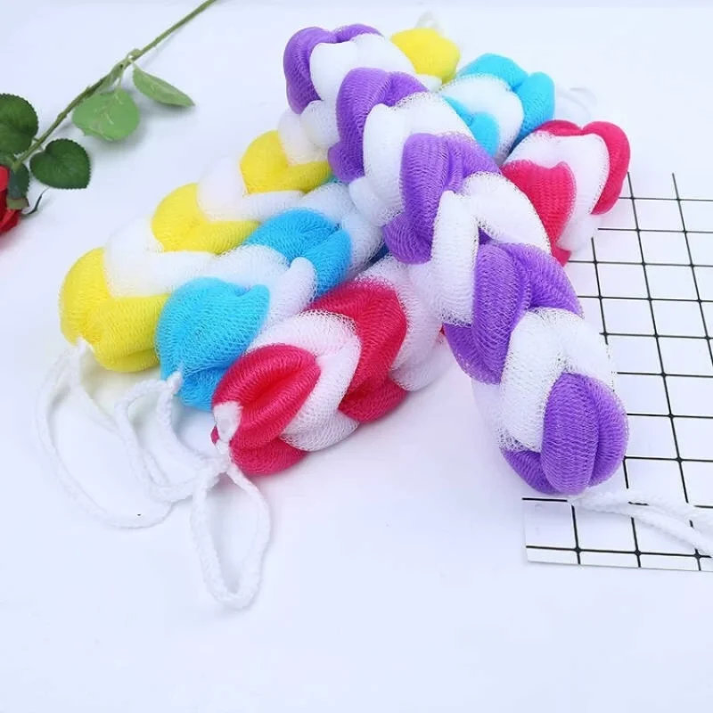 Long Bath Loofah Cleaning The Back Twist Bath Sponge  Rub Brush Pull Back Strip Long Back Scrubber Stretchable Shower (random color) - Image 5