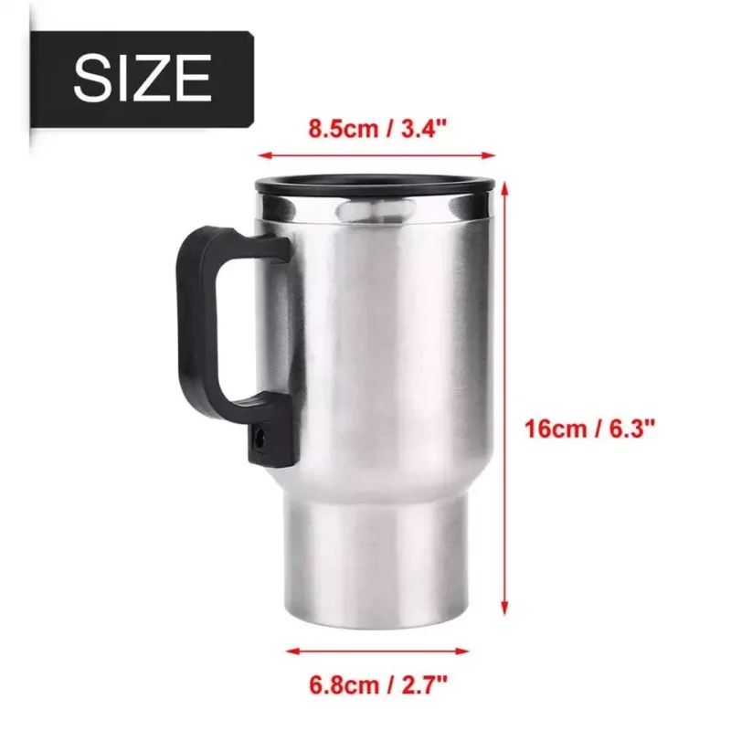 12 Volts 450 ml Heated Travel Mug Coffee /Tea/Soup Cup Car Charging Electric Kettle - Image 11