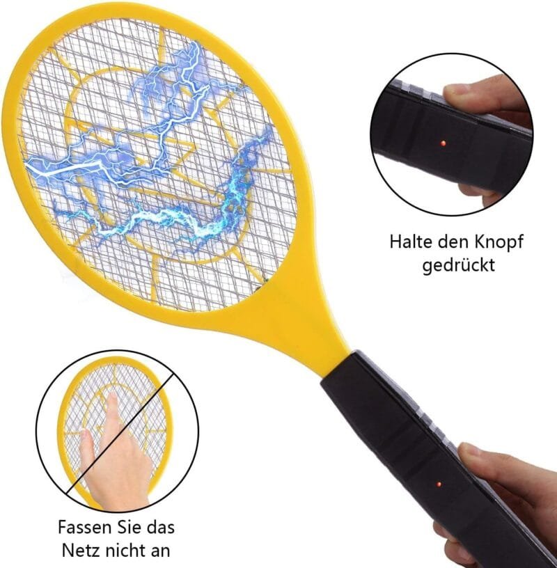 Electric Mosquito Killer Racket 2 In 1 LED Flash Light  (Random Color) - Image 3