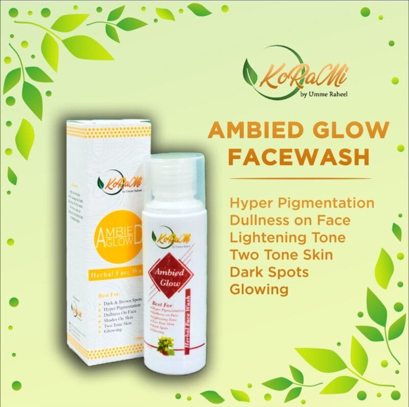 (NW000157) AMBIED GLOW FACEWASH Hyper Pigmentation Dullness on Face Lightening Tone Two Tone Skin Dark Spots Glowing