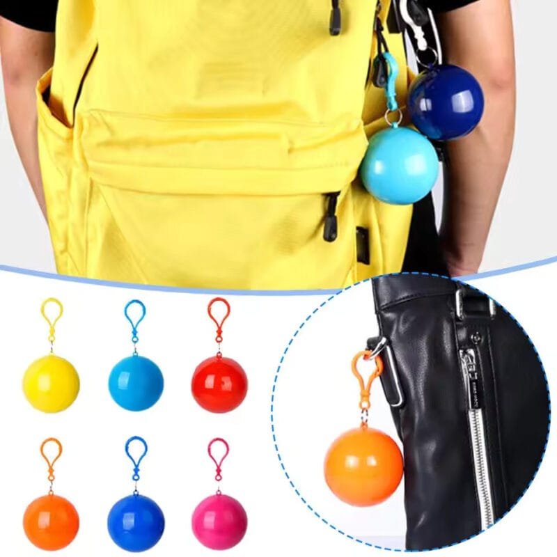 Portable Raincoat Ball Disposable Raincoats Waterproof Transparent Rain Cover Emergency Coat - Image 2