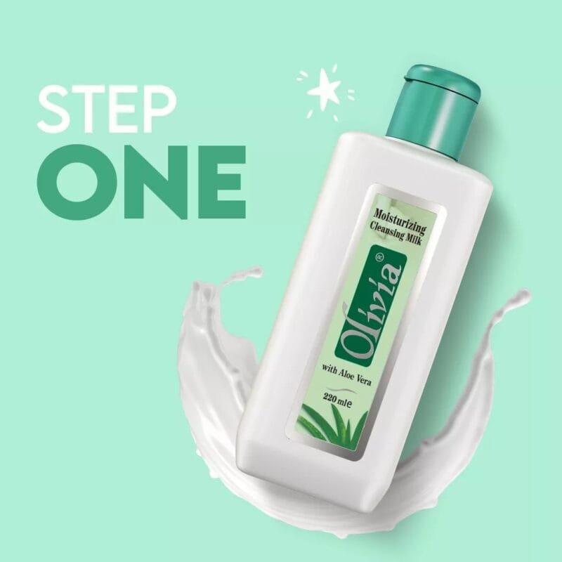 Olivia Moisturizing Cleansing Milk Lotion with aloe vera - 220ml - Image 3