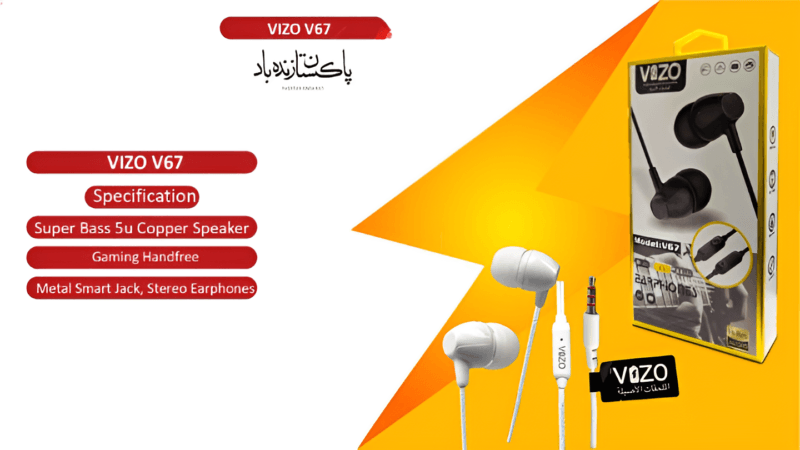 VIZO V67 Handsfree | Wired In Ear Phones For Men And Women - Image 2