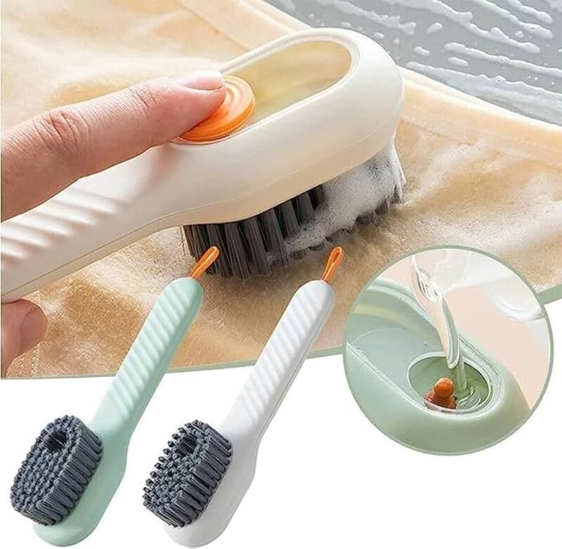 Multi-purpose Shoe Brush Soft Bristle Automatic Liquid Long Handle Cleaning Brush Clothes Board Brush Household Cleaning Tools(random color) - Image 2