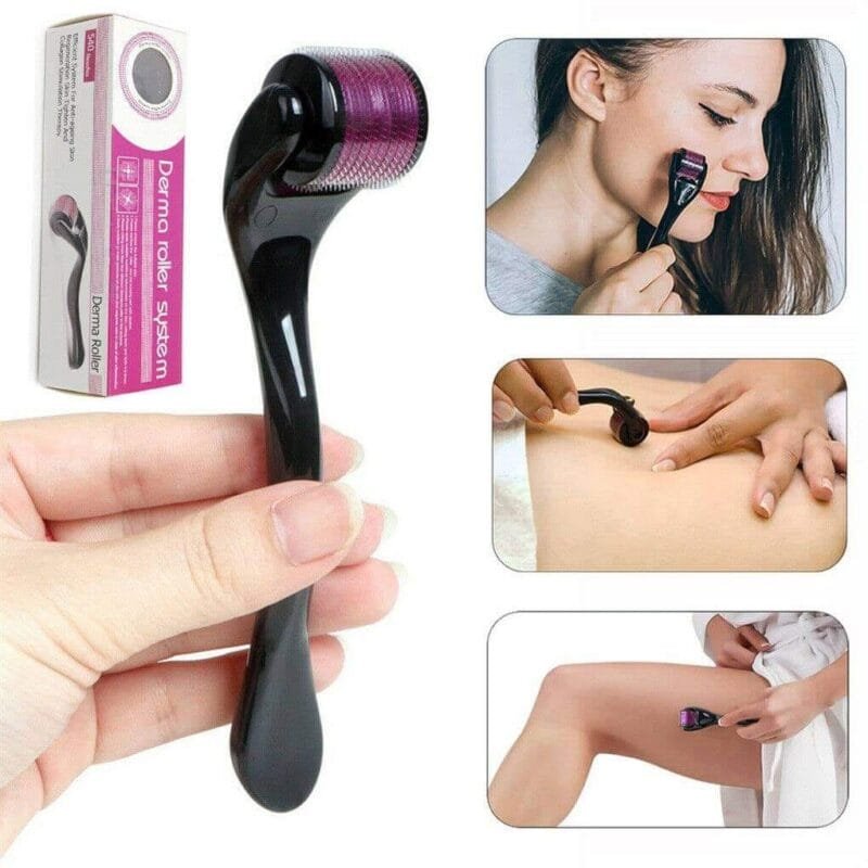 Derma Roller (0.5 size only) Titanium Micro Needles for Beard Growth and Hair Loss 0.5mm Smoothen Skin & Reduce Fine Lines Face roller best - Image 5