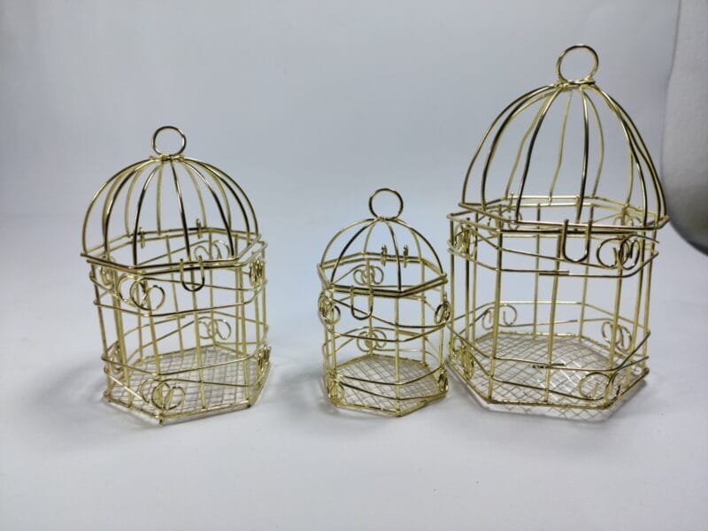 Metallic bird Cages for home decor and gift (pack of 3) - Image 6