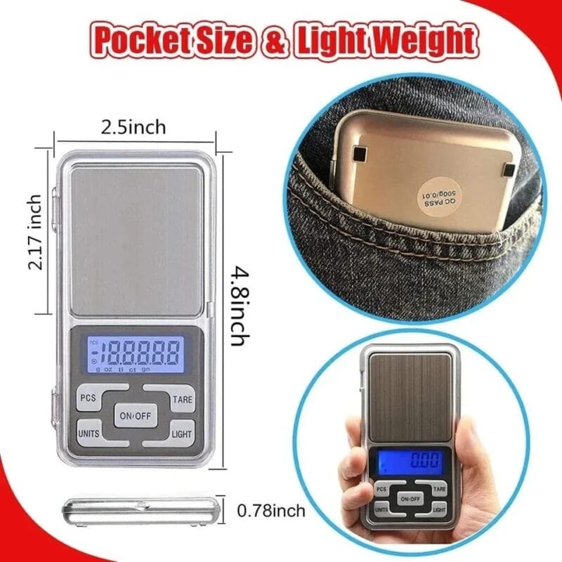 Mini Electronic Scales High Precision Pocket Digital Scale for Gold Sterling Jewelry Balance Gram For Kitchen Scale 500gx0.1g - Image 14