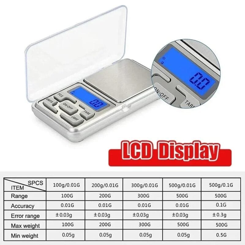 Mini Electronic Scales High Precision Pocket Digital Scale for Gold Sterling Jewelry Balance Gram For Kitchen Scale 500gx0.1g - Image 16