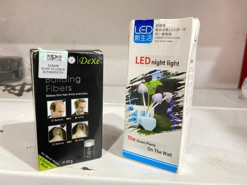 14 august deal pack of 2 - Black Hair Dexe Hair Building Fibers 22g & Mushroom Led Night Light - Image 2
