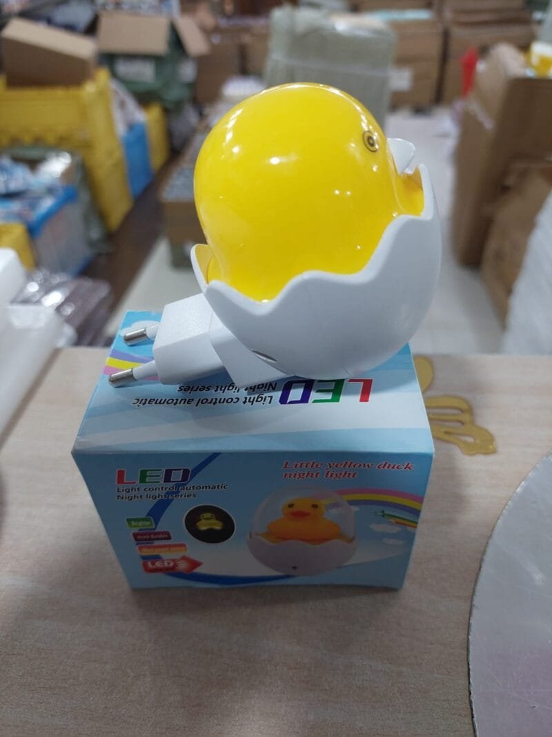 Automatic Little Yellow Duck Night Light | Yellow Duck With Egg Shape Led Night Lamp - Image 2