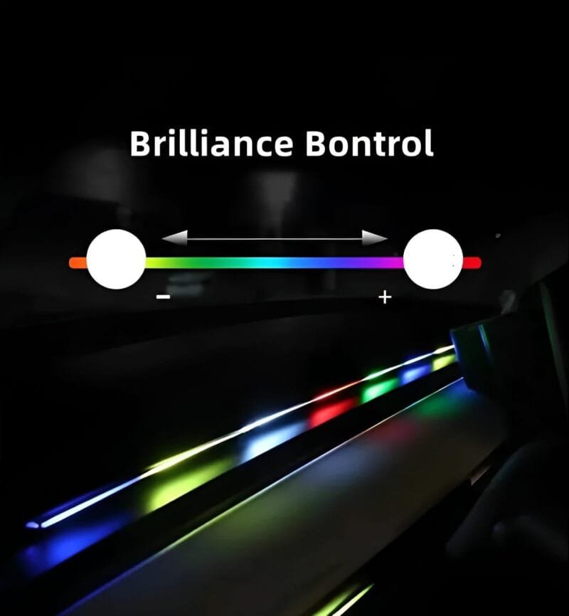 App control Symphony Atmosphere Light Car Interior Lights Decorative Ambient Lights USB Fiber Optic Lights Smart App Control Lights Multi-color (1pc) (110cm/43inch 35cm/13 inch) - Image 3