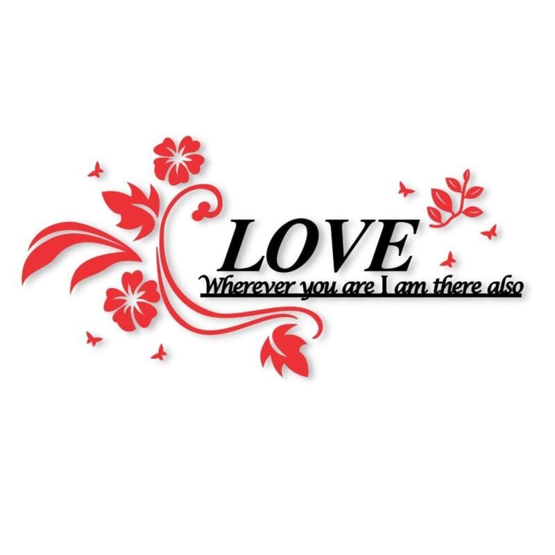 Red Black Love quote Wall Decor  Wall frame I Wall frame for bedroom - Image 2