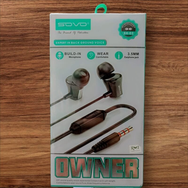 SOVO SH-02 OWNER High-Quality, Noise-Reducing Handsfree | Earphone for Mobile - Image 2