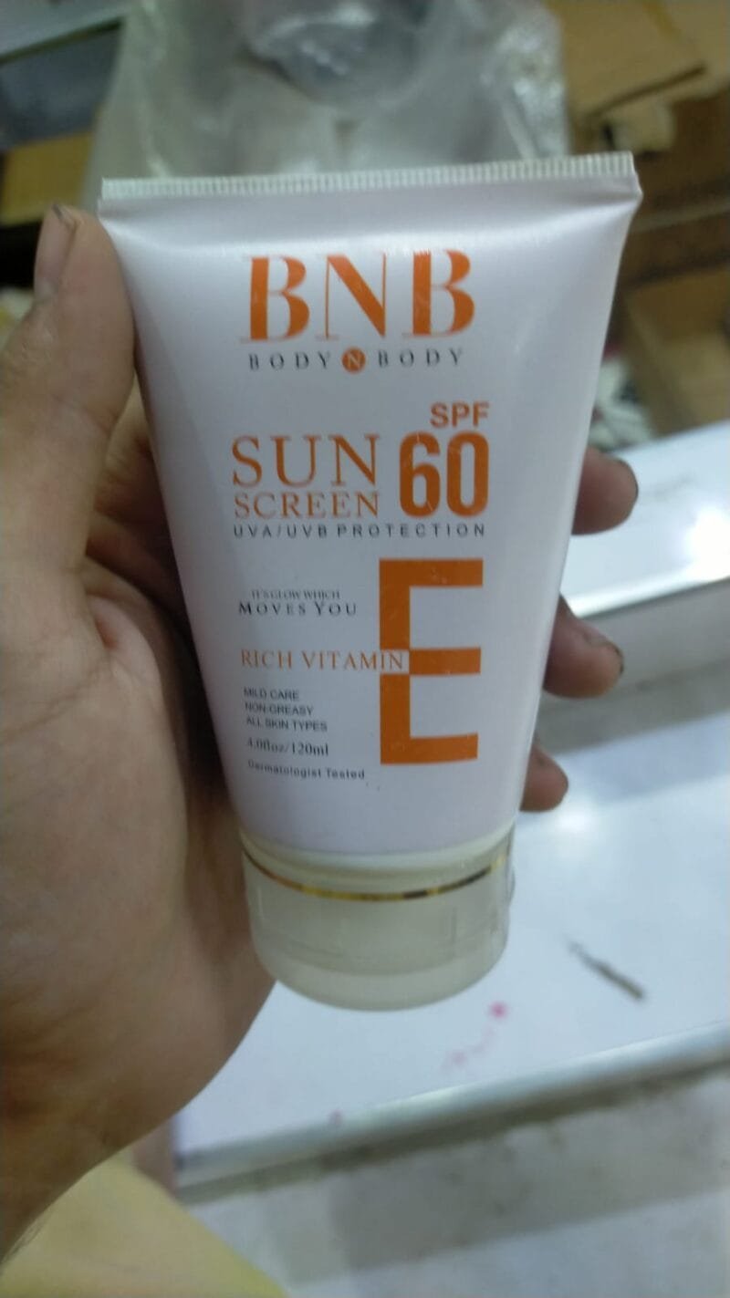 BNB Sun Screen SPF-60 Vitamin E (120ml ) - Image 3