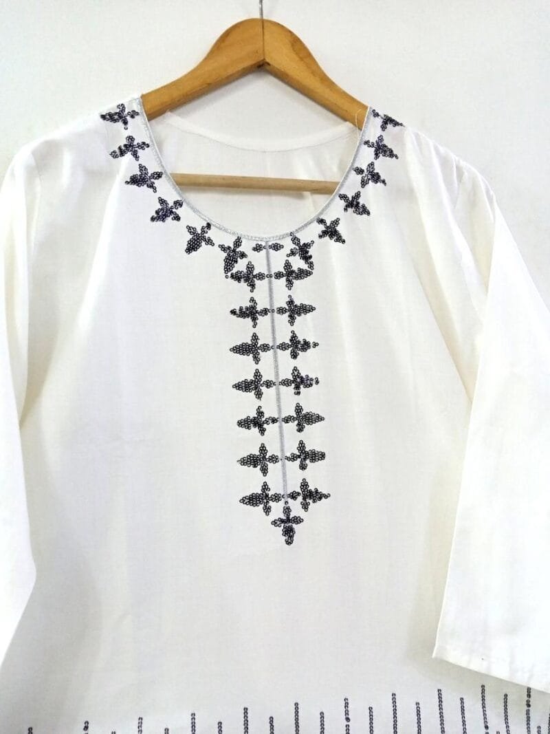 2 pcs Embroidered Cotton Lawn Shirt & Trouser - Image 4