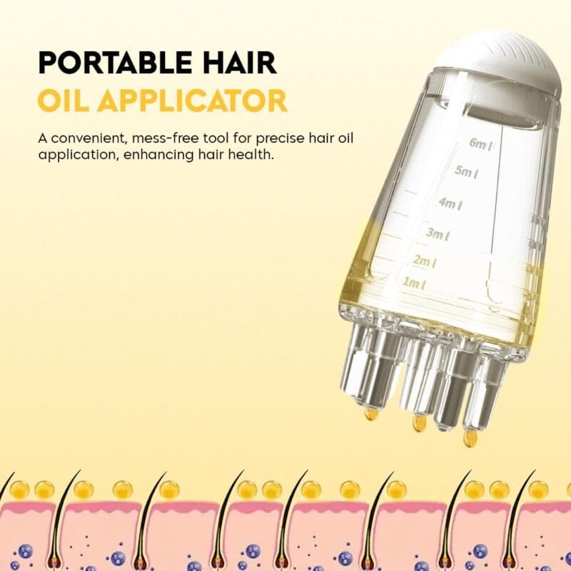 Mini Portable Oil Scalp Applicator Hair Oil Applicator Bottle Scalp Massager