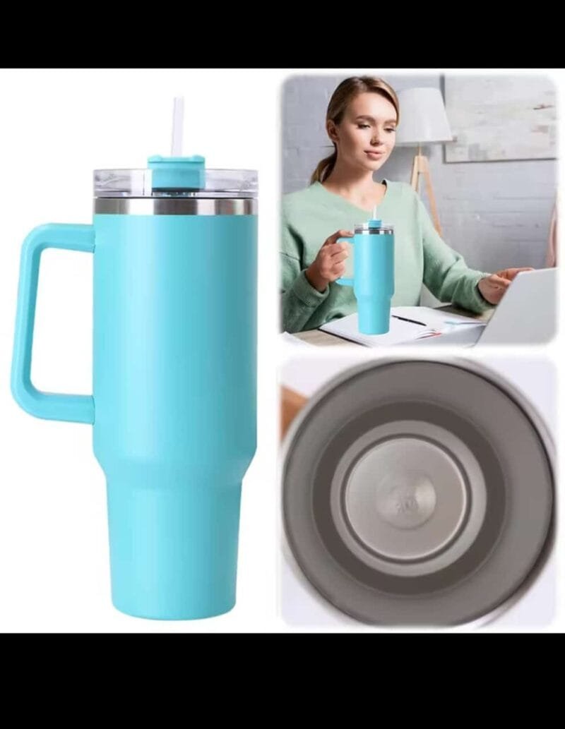 Stainless Steel Tumbler Water Bottle Travel Tumbler Vacuum Insulated Mug (1200ML) (Random Color) - Image 8