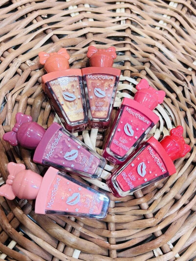 Pack Of 6  Mocallure  Bow Style Cute Lipgloss High Pigment Lipgloss (Random Color) - Image 3