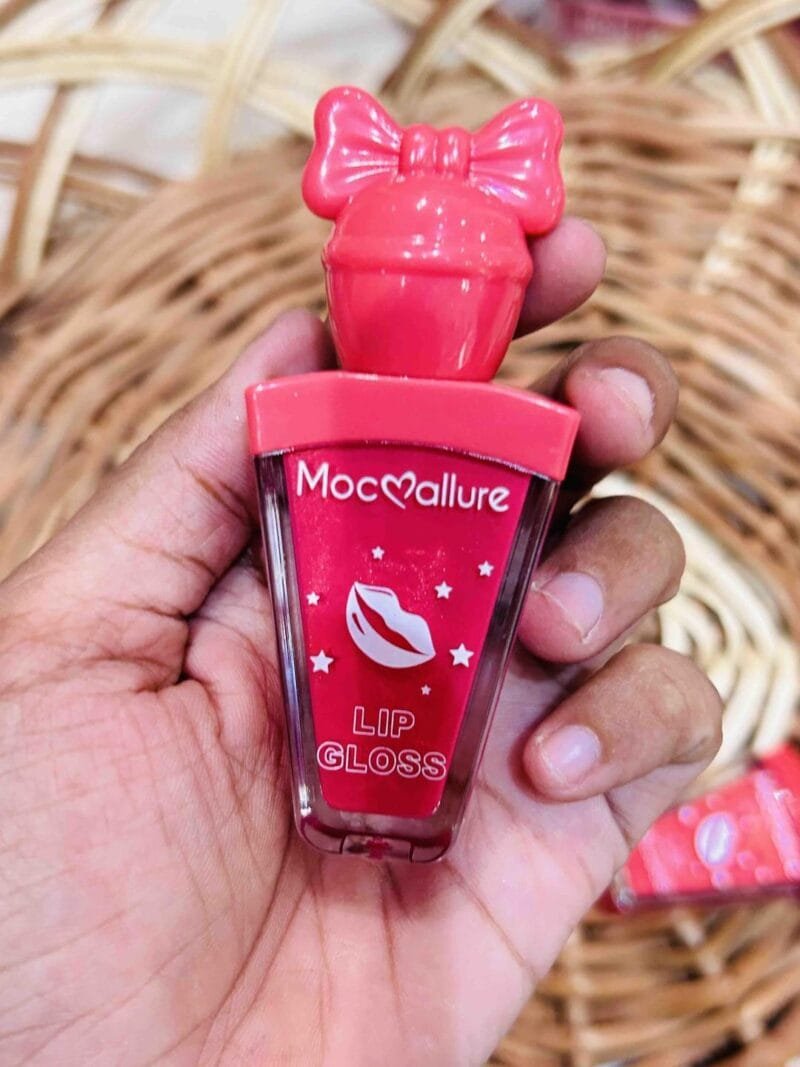 Pack Of 6  Mocallure  Bow Style Cute Lipgloss High Pigment Lipgloss (Random Color) - Image 2