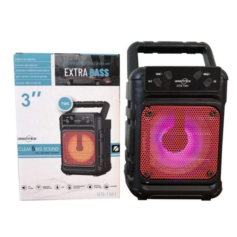 (NW0001) GTS Speaker GTS- portable wireless 3 inch speaker outdoor home party build in memory card , bluetooth and USB - Image 3