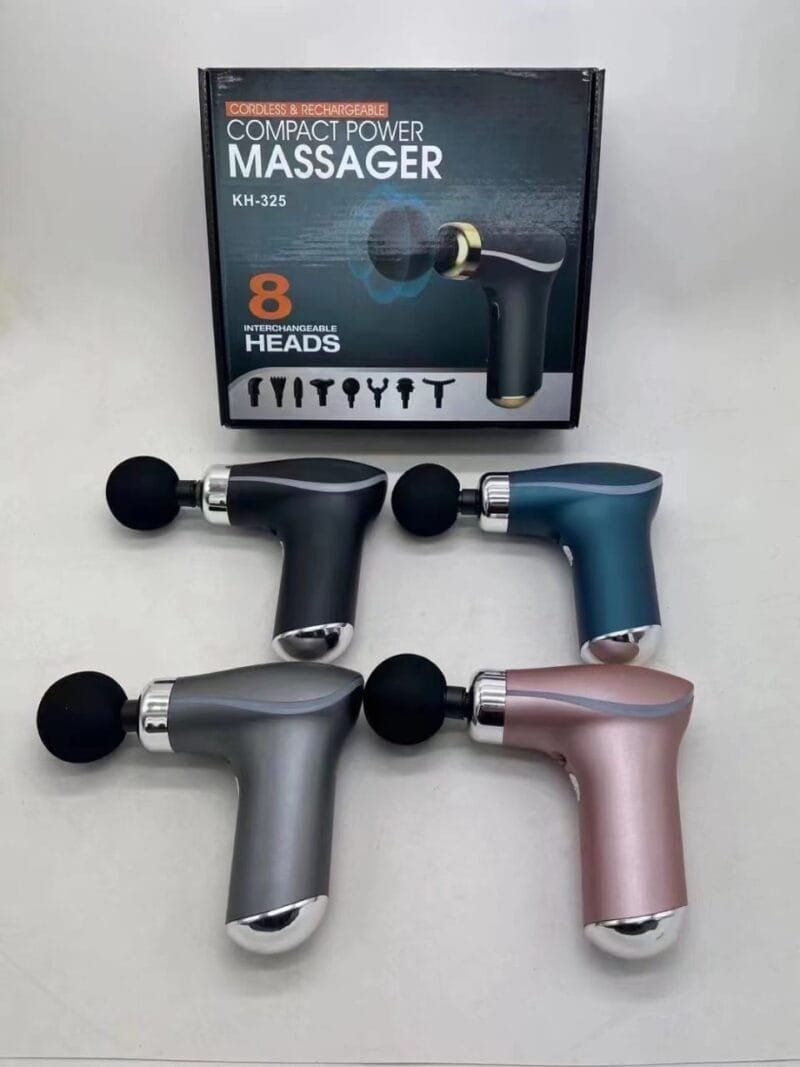 Compact Power Massage with 8 Interchangeable Heads, Cordless & Rechargeable Massager for Deep Tissue Muscle Relaxation KH-325.(random color) - Image 6
