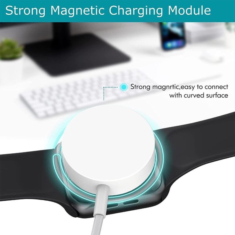 Wireless Watch Magnetic Charging 1m Cable Fast, Durable, And Convenient Charging Solution (Color White) - Image 2