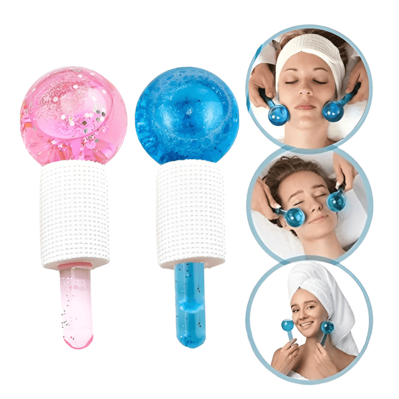 Beauty crystal ball, ice Globe Anti-Aging Face and Eye Skin Treatment Cooling Facial Roller (random color)