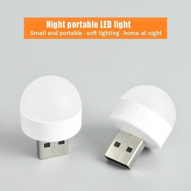 (NW000206)  Portable LED Light Mini Night Light USB Plug Lamp Computer Mobile Power Charging Small Book Lamp Eye Protection Reading Light - Image 2