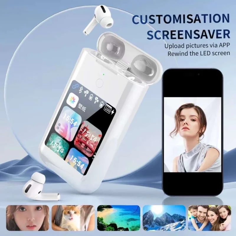 TF20 Box 3in1 Earbuds With Power Bank & Multimedia Display (Random Color) - Image 7